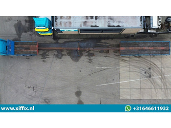 드롭사이드/ 플랫베드 세미 트레일러 Lako 3-ass. Vlakke dubbel 2x uitschuifbare oplegger / 3x gestuurd : 사진 3