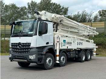 콘크리트 믹서 트럭 Mercedes-Benz Arocs 5 4142  8x4 SWAN TSP 47-5 160RZ ( 47m ) : 사진 3