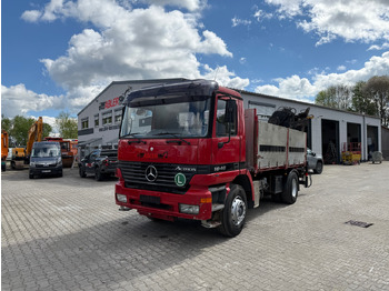 드롭사이드/ 플랫베드 트럭, 크레인 트럭 Mercedes-Benz 1840 Actros 2-Seiten-Kipper mit Kran Hiab 125-3 mit Funk : 사진 2