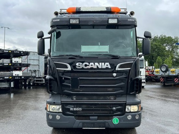 후크 리프트 트럭, 크레인 트럭 Scania R560 8x2, Schrottkran, E5, Lenk-Lift-Achse : 사진 2