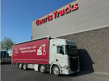 자동 운반 장치 트럭 Scania R540 B8X2*6LB OPRIJWAGEN MET 15 TONS LAADKLEP EN GESLOTEN HUIF MET SCHUIFZEILEN EN SCHUIFKAP : 사진 5