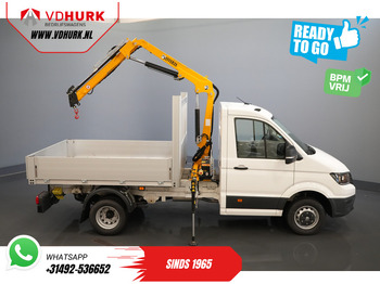 플랫베드 밴 Volkswagen Crafter 50 165 pk Effer 352S Kraan/ Crane/ Kran/ Autokran/ PTO/ Open laadbak/ Dubbel Lucht : 사진 4