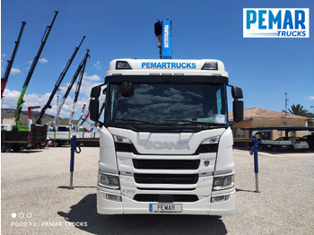 크레인 트럭 SCANIA P 370 GRUA CAJA FIJA 18T : 사진 2
