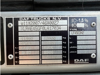 자동 운반 장치 트럭 DAF LF 45 .250 / NL TRUCK / TIJHOF / EURO5 / 110.000KM / WINCH / TOP CONDITION : 사진 5