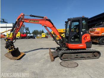 굴착기 2018 Kubota U55-4 BELTEGRAVER ENGCON TILTROTATOR 2 SKUFFER SERVICEHISTORIKK SENTRALSMØRING : 사진 3
