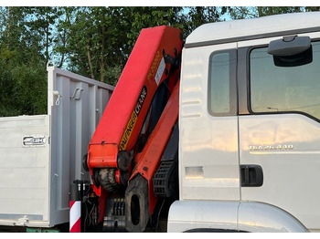 드롭사이드/ 플랫베드 트럭, 크레인 트럭 MAN * TGA 26-440 * 4x6 Hydrodrive * HDS Palfinger PK 20002 * Bardzo Dobry Stan : 사진 3