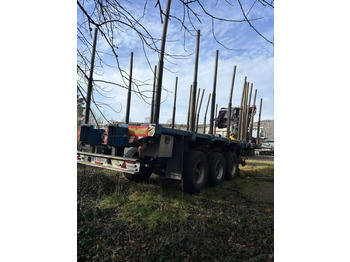 목재 세미 트레일러 Diebolt grue avec grappin rotatif : 사진 4