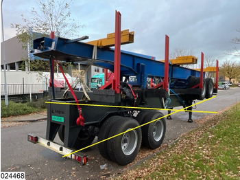 목재 세미 트레일러 Legras Openlaadbak Wood transport, Steel suspension : 사진 2