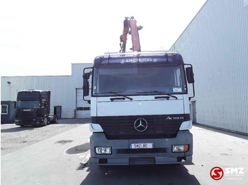 드롭사이드/ 플랫베드 트럭, 크레인 트럭 Mercedes-Benz Actros 1831 Atlas Ak140.1A4+remote lames steel 165000km : 사진 2
