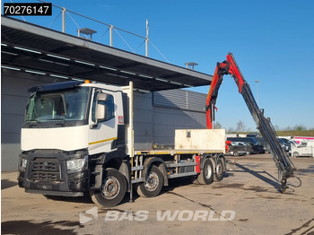 드롭사이드/ 플랫베드 트럭, 크레인 트럭 Renault C 380 8X2 Palfinger PK24001K Remote Lenkachse Euro 6 : 사진 3