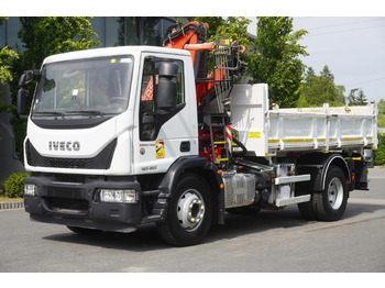 덤프트럭, 크레인 트럭 IVECO Eurocargo 160-250 / Fassi F95 crane / 120 tho. km / 3-sided tipper : 사진 3
