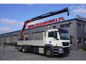 리스 MAN TGS 26.360 Flatbed / Fassi F175 7.7 T / steered 3rd axle MAN TGS 26.360 Flatbed / Fassi F175 7.7 T / steered 3rd axle : 사진 1