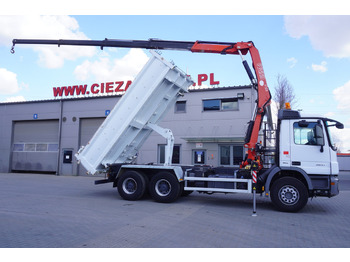 드롭사이드/ 플랫베드 트럭, 크레인 트럭 MERCEDES-BENZ Actros 2641 6×4 E5 / Crane / Dumper / 110000 km! : 사진 3 드롭사이드/ 플랫베드 트럭, 크레인 트럭 MERCEDES-BENZ Actros 2641 6×4 E5 / Crane / Dumper / 110000 km! : 사진 3