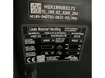 LPG 지게차 Linde H40T (394-02) Beverage : 사진 4 LPG 지게차 Linde H40T (394-02) Beverage : 사진 4