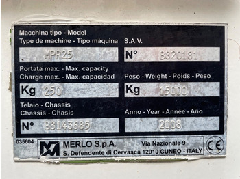 관절 붐 Merlo MPR 25 : 사진 3 관절 붐 Merlo MPR 25 : 사진 3