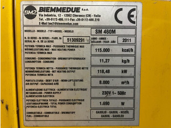 건설용 히터 Dieselheater Air to Air SM 460M 119 kW - 8000 m3 / h Diesel Heater Kachel : 사진 3