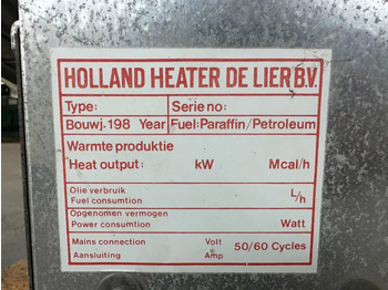 건설용 히터 Holland Holland Heater HHO 10 Kachel 100 kW Diesel Heater : 사진 4