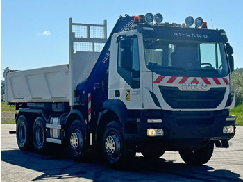 덤프트럭, 크레인 트럭 Iveco TRAKKER 450 * FASSI F215A.0.22 + FUNK / 8x4 *TOP : 사진 4