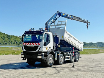 덤프트럭, 크레인 트럭 Iveco TRAKKER 450 * FASSI F215A.0.22 + FUNK / 8x4 *TOP : 사진 2