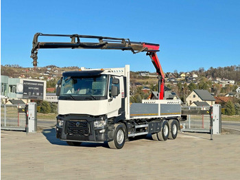 크레인 트럭, 드롭사이드/ 플랫베드 트럭 Renault C 380 *PRITSCHE 6,80m * PK 18002-EH C + FUNK*6x4 : 사진 2