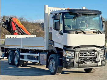 크레인 트럭, 드롭사이드/ 플랫베드 트럭 Renault C 380 *PRITSCHE 6,80m * PK 18002-EH C + FUNK*6x4 : 사진 3