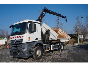 리스 Mercedes-Benz Arocs 1833 3-Way Tipper Crane HIAB X-DUO 128 B Mercedes-Benz Arocs 1833 3-Way Tipper Crane HIAB X-DUO 128 B : 사진 1