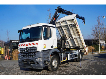 리스 Mercedes-Benz Arocs 1833 3-Way Tipper Crane HIAB X-DUO 128 B Mercedes-Benz Arocs 1833 3-Way Tipper Crane HIAB X-DUO 128 B : 사진 2