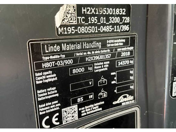 LPG 지게차 Linde H80T-03/900 : 사진 3