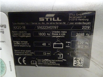 전기 지게차 Still RX20-18 : 사진 5 전기 지게차 Still RX20-18 : 사진 5