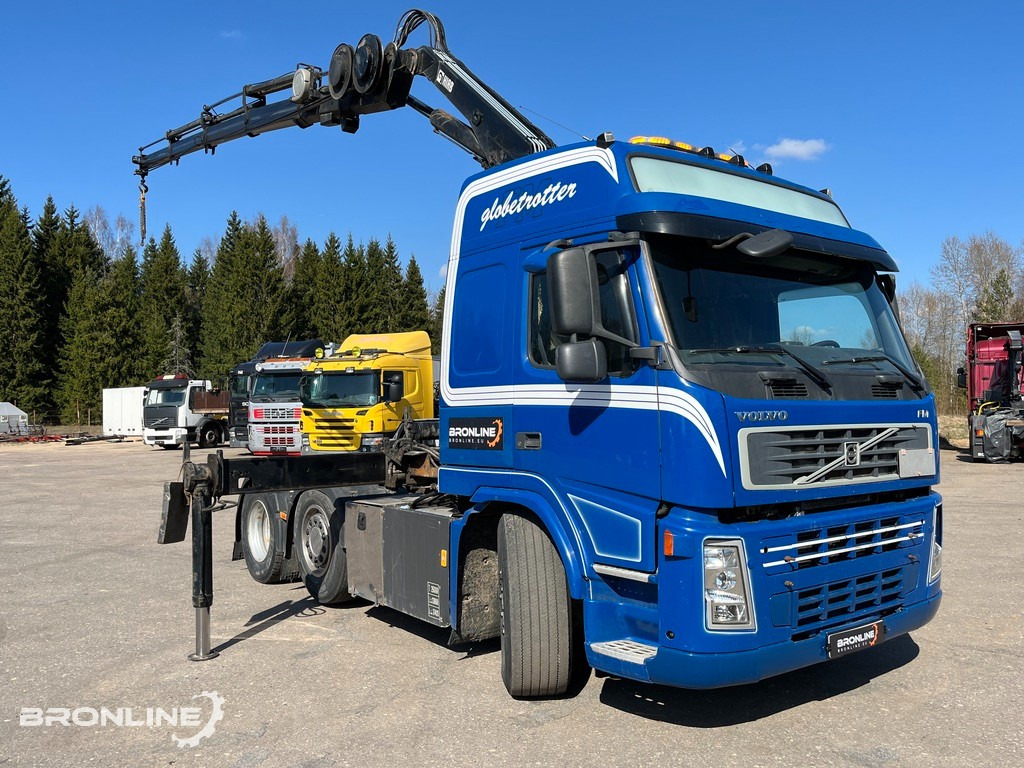 2008 VOLVO FM440 6x2+HIAB Crane+Platform trailer - 트랙터 유닛, 드롭사이드/ 플랫베드 세미 트레일러 : 사진 2 2008 VOLVO FM440 6x2+HIAB Crane+Platform trailer - 트랙터 유닛, 드롭사이드/ 플랫베드 세미 트레일러 : 사진 2