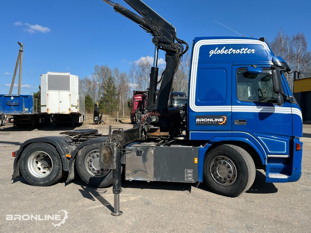 2008 VOLVO FM440 6x2+HIAB Crane+Platform trailer - 트랙터 유닛, 드롭사이드/ 플랫베드 세미 트레일러 : 사진 4 2008 VOLVO FM440 6x2+HIAB Crane+Platform trailer - 트랙터 유닛, 드롭사이드/ 플랫베드 세미 트레일러 : 사진 4