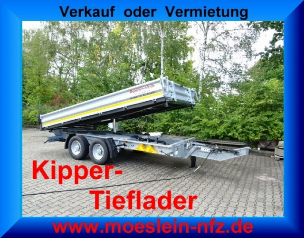 Möslein 13 t Tandem 3- Seitenkipper Tieflader-- Neufahr - 덤프 트레일러 : 사진 1 Möslein 13 t Tandem 3- Seitenkipper Tieflader-- Neufahr - 덤프 트레일러 : 사진 1