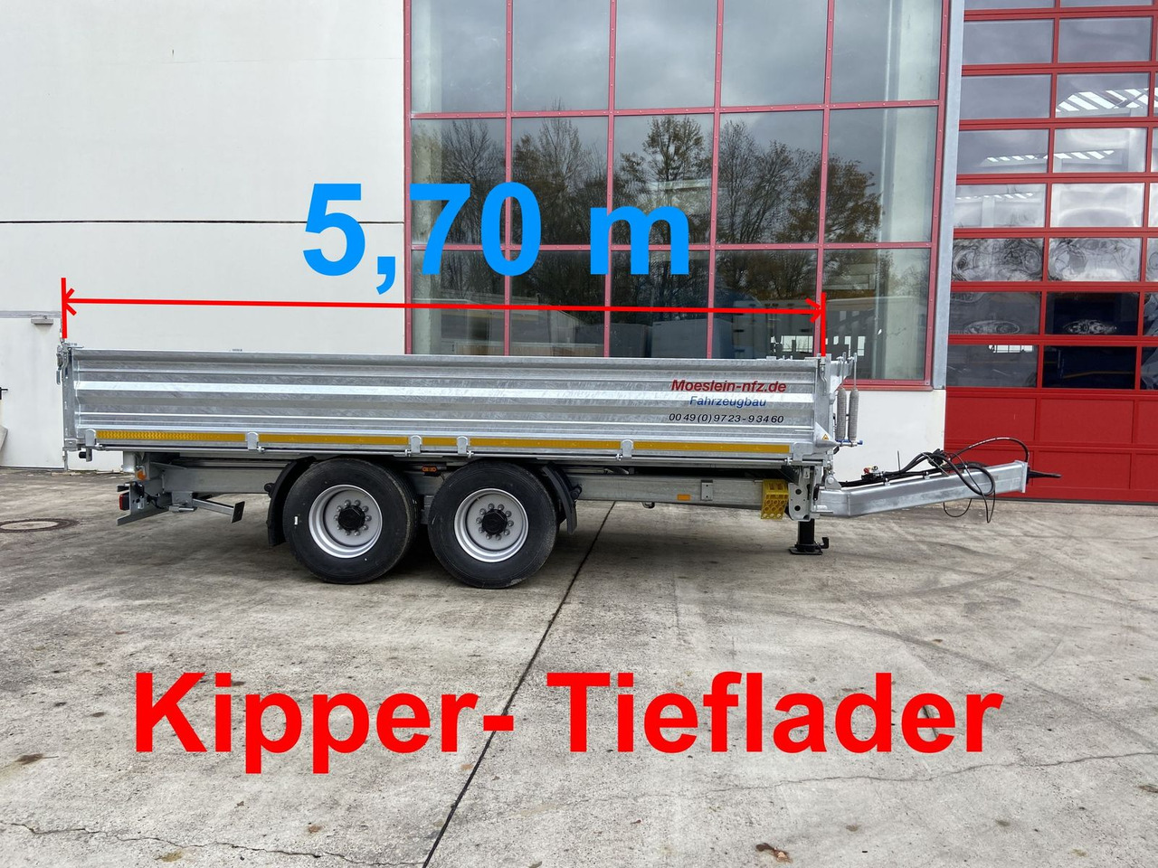 덤프 트레일러 Möslein  14 t Kipper Tieflader 5,70 m lang, Breite Reife : 사진 1