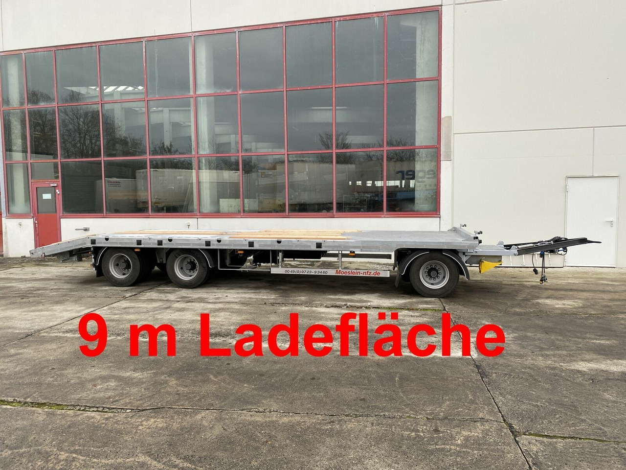 Möslein 3 Achs Plato- Tieflader- Anhänger 9 m - 세미 트레일러 : 사진 1 Möslein 3 Achs Plato- Tieflader- Anhänger 9 m - 세미 트레일러 : 사진 1