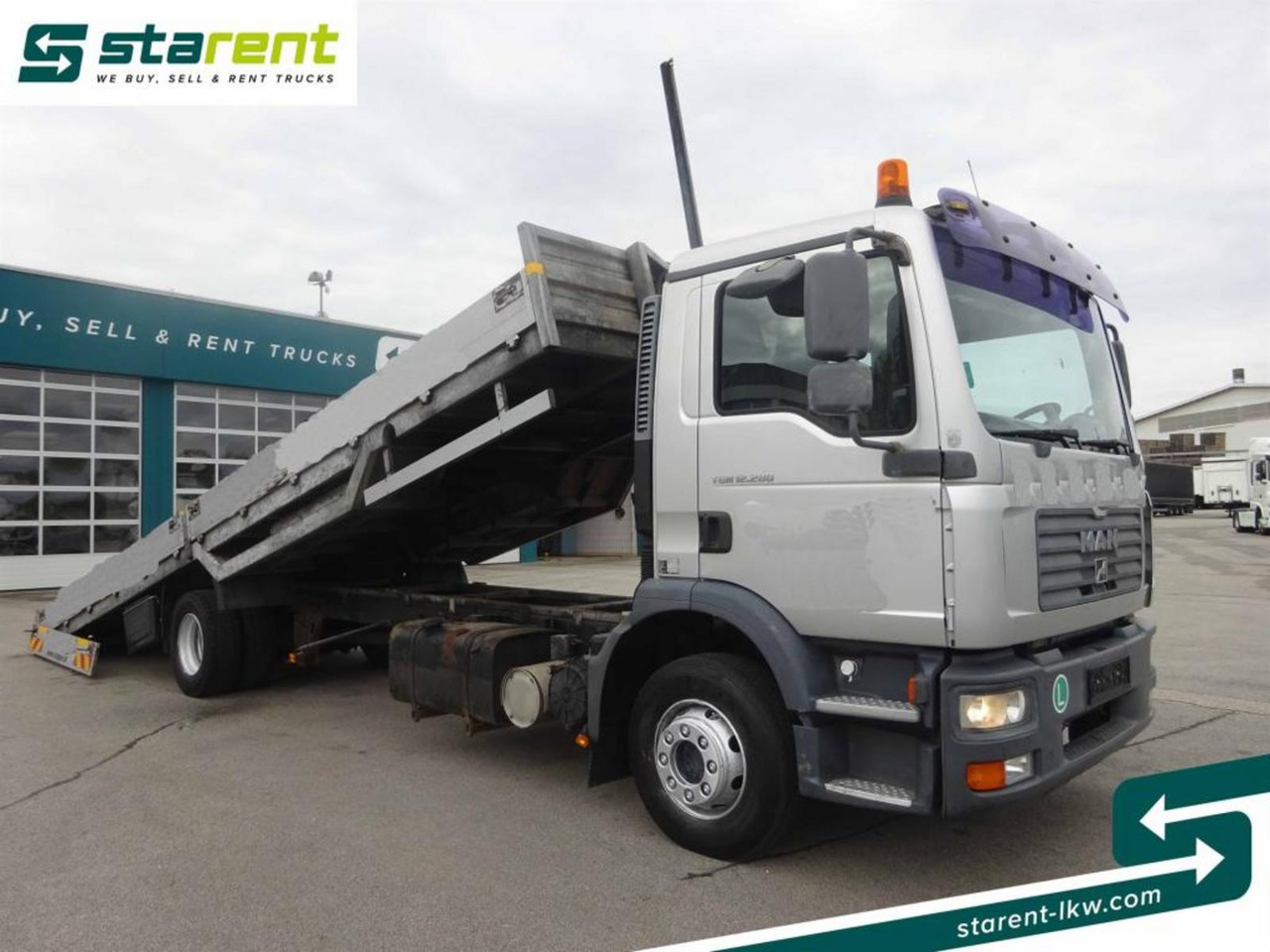 MAN TGM 12.280, Fahrzeugtransporter, kippbar - 자동 운반 장치 트럭 : 사진 2 MAN TGM 12.280, Fahrzeugtransporter, kippbar - 자동 운반 장치 트럭 : 사진 2