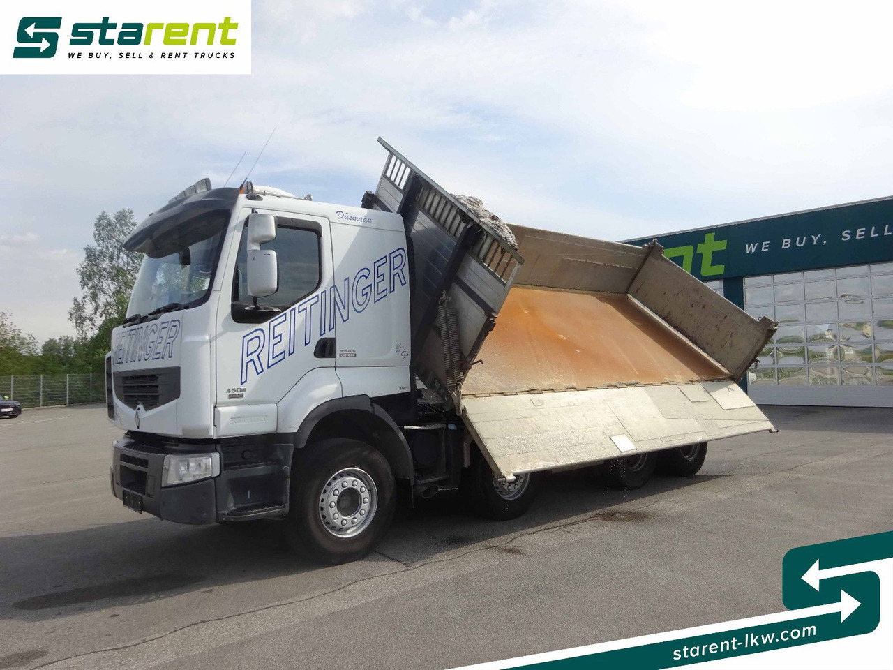 Renault Premium 450 DXi, 8x4, 3 Seitenkipper, Standklima - 덤프트럭 : 사진 1 Renault Premium 450 DXi, 8x4, 3 Seitenkipper, Standklima - 덤프트럭 : 사진 1