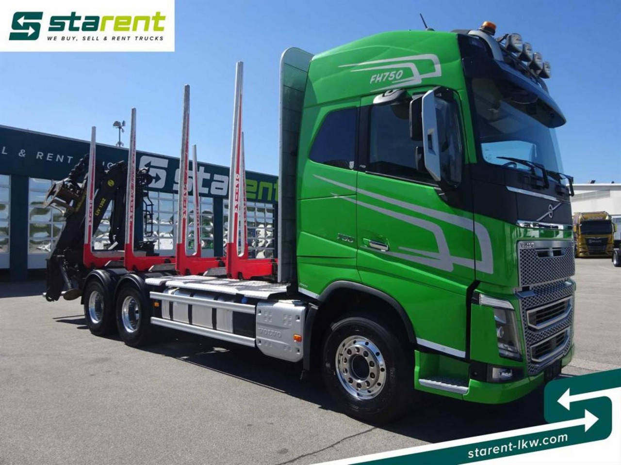 Volvo FH16 750 6x4 Holzaufbau mit Kran (Tajfun LIV120Z) - 목재 트럭 : 사진 3 Volvo FH16 750 6x4 Holzaufbau mit Kran (Tajfun LIV120Z) - 목재 트럭 : 사진 3