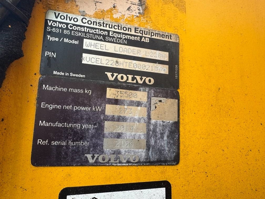 휠 로더 Volvo L 220 H : 사진 13