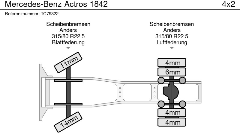 트랙터 유닛 Mercedes-Benz Actros 1842 : 사진 7