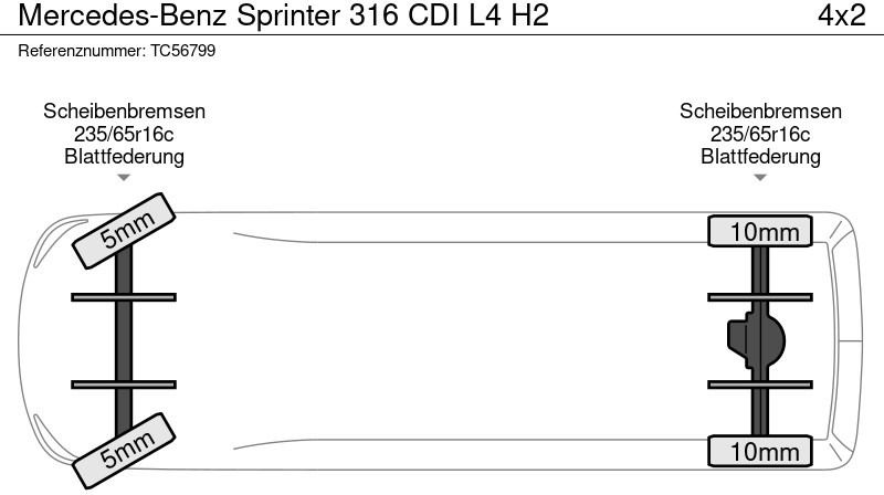 Mercedes-Benz Sprinter 316 CDI L4 H2 - 패널 밴 : 사진 4 Mercedes-Benz Sprinter 316 CDI L4 H2 - 패널 밴 : 사진 4