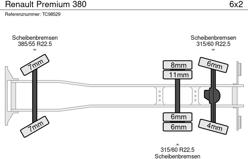 Renault Premium 380 - 커튼사이더 트럭 : 사진 5 Renault Premium 380 - 커튼사이더 트럭 : 사진 5