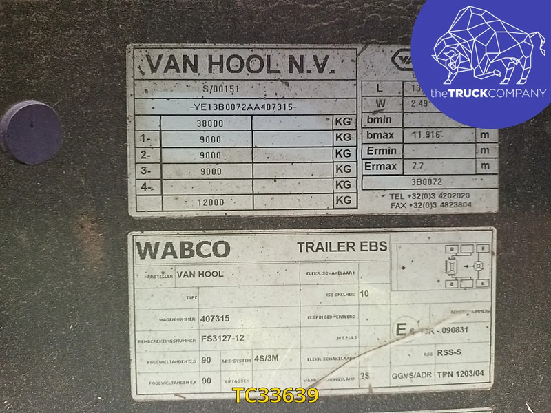 Van Hool - 밀폐형 박스 세미 트레일러 : 사진 2 Van Hool - 밀폐형 박스 세미 트레일러 : 사진 2