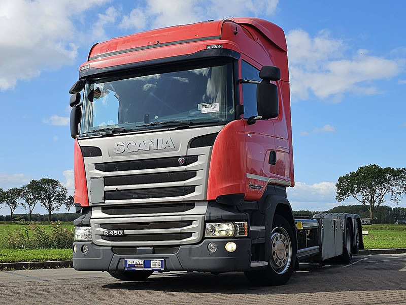 Scania R450 HL 6X2*4 RET. CROWN - 컨테이너 운반 장치/ 스와프 보디 트럭 : 사진 1 Scania R450 HL 6X2*4 RET. CROWN - 컨테이너 운반 장치/ 스와프 보디 트럭 : 사진 1
