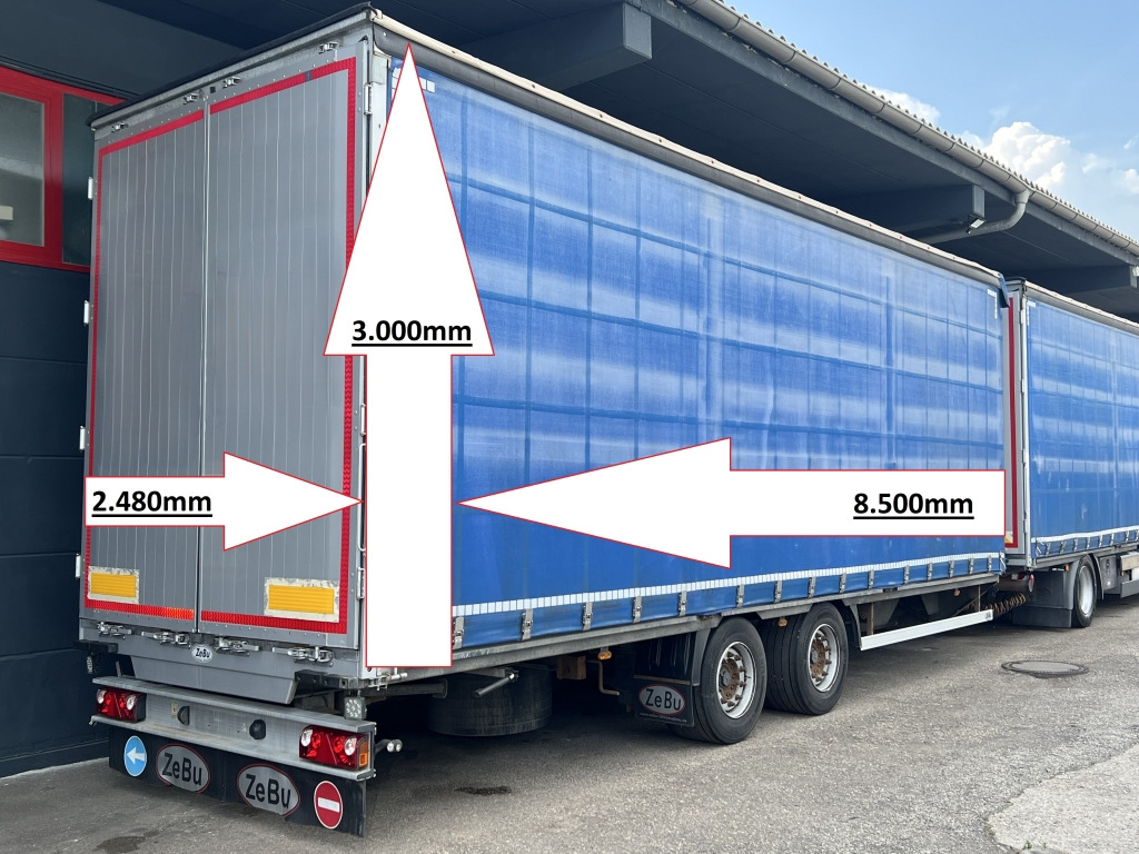 Zebu 3037 Tandem 8.5m P+P Edscha Verdeck - 커튼사이더 트레일러 : 사진 1 Zebu 3037 Tandem 8.5m P+P Edscha Verdeck - 커튼사이더 트레일러 : 사진 1