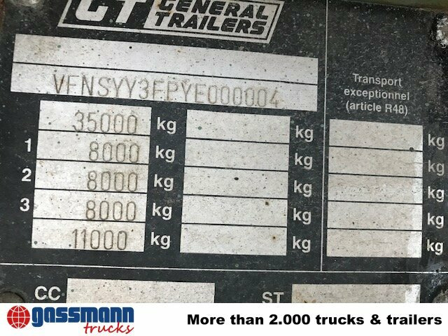 General Trailer SYY3FP Plattformauflieger, Liftachse - 드롭사이드/ 플랫베드 세미 트레일러 : 사진 3 General Trailer SYY3FP Plattformauflieger, Liftachse - 드롭사이드/ 플랫베드 세미 트레일러 : 사진 3