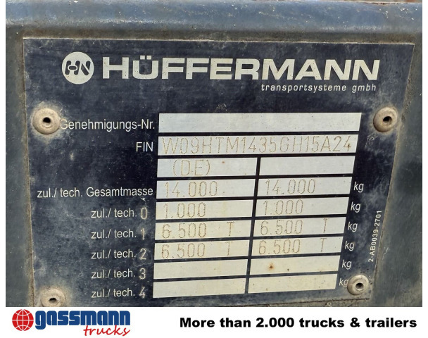 Hüffermann HTM 13.35 P Absetzanhänger - 컨테이너 운반 장치/ 스와프 보디 트레일러 : 사진 3 Hüffermann HTM 13.35 P Absetzanhänger - 컨테이너 운반 장치/ 스와프 보디 트레일러 : 사진 3