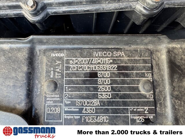 Iveco Daily 70C17 4x2 Doka, EEV, City-Abroller - 후크 리프트 트럭 : 사진 3 Iveco Daily 70C17 4x2 Doka, EEV, City-Abroller - 후크 리프트 트럭 : 사진 3