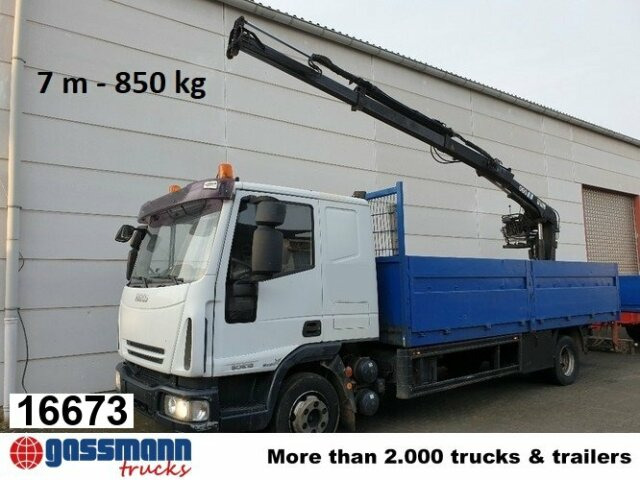 Iveco Euro Cargo ML 80 E 18, Hiab Kran 060-2 - 드롭사이드/ 플랫베드 트럭, 크레인 트럭 : 사진 1 Iveco Euro Cargo ML 80 E 18, Hiab Kran 060-2 - 드롭사이드/ 플랫베드 트럭, 크레인 트럭 : 사진 1