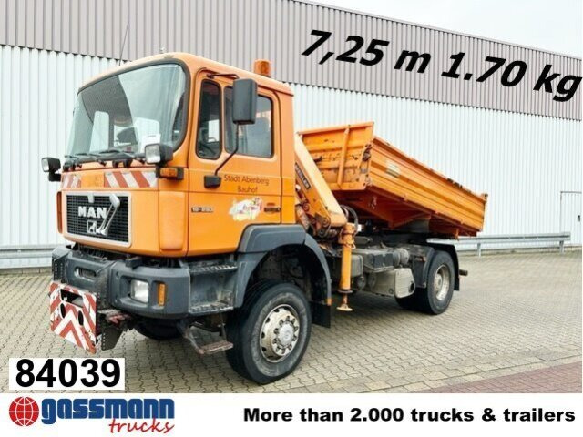 MAN 19.293 4x4 BL mit Kran Meiller MK77RS2 - 덤프트럭, 크레인 트럭 : 사진 1 MAN 19.293 4x4 BL mit Kran Meiller MK77RS2 - 덤프트럭, 크레인 트럭 : 사진 1