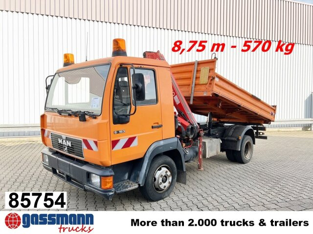 MAN 8.163 4x2 BB mit Kran Fassi F60A.23 - 덤프트럭, 크레인 트럭 : 사진 1 MAN 8.163 4x2 BB mit Kran Fassi F60A.23 - 덤프트럭, 크레인 트럭 : 사진 1